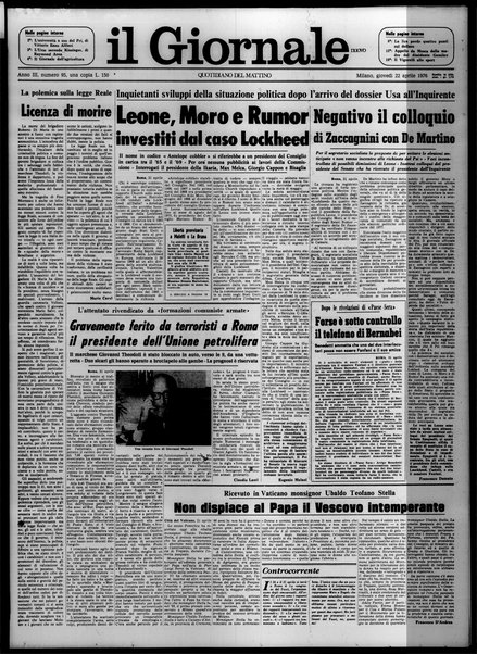 Il giornale nuovo : quotidiano del mattino